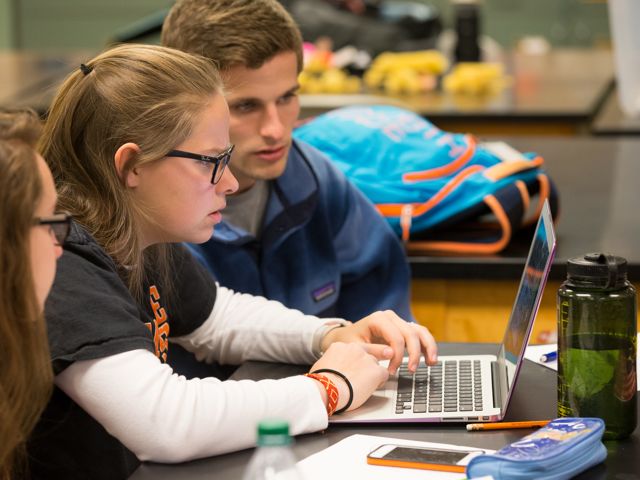 Students on laptop