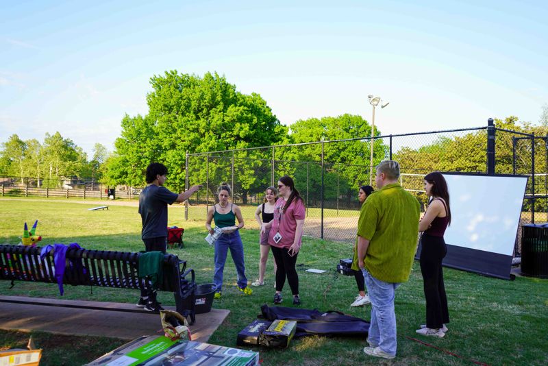 students at Morrison Neighborhood Cookout